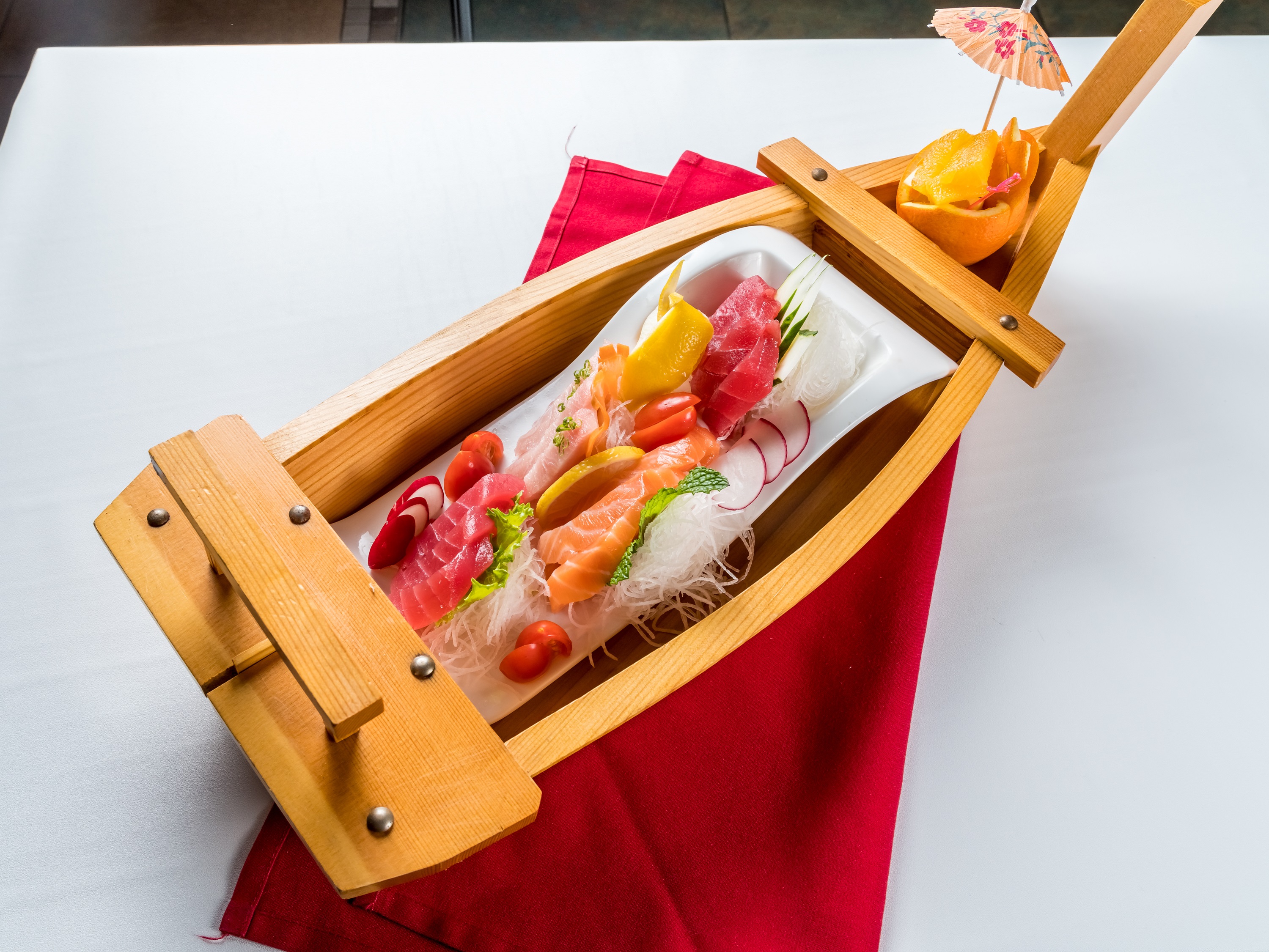 Order Sashimi Deluxe food online from Miyako Hibachi Sushi Restaurant store, Hicksville on bringmethat.com