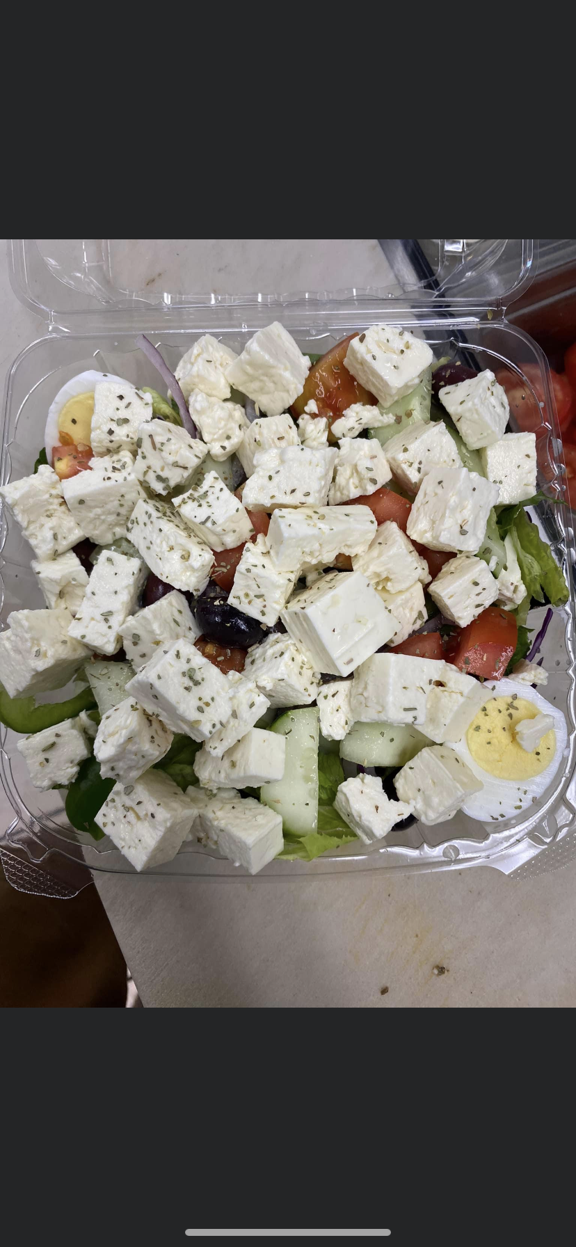 Order Greek Salad food online from Mr Wings Pizza & Grill store, Philadelphia on bringmethat.com