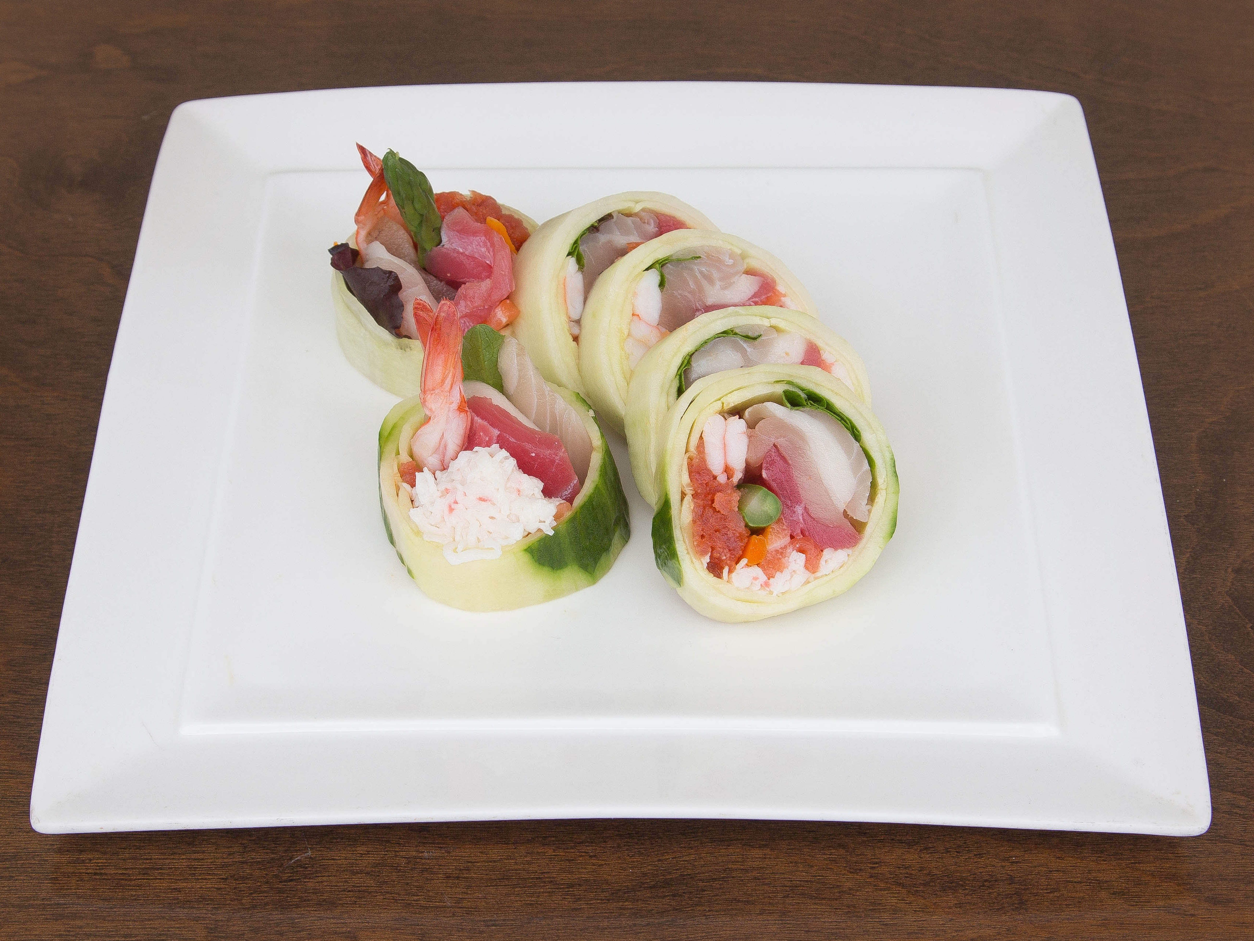 Order 7. Summer Fiesta Roll food online from Big Fish Japanese Cuisine store, Sherman Oaks on bringmethat.com