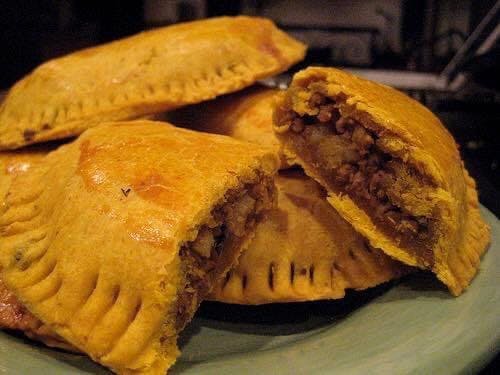 Order Jamaican Beef Patty - Appetizer food online from Lorenzo's Pizza store, Fountain Hill on bringmethat.com