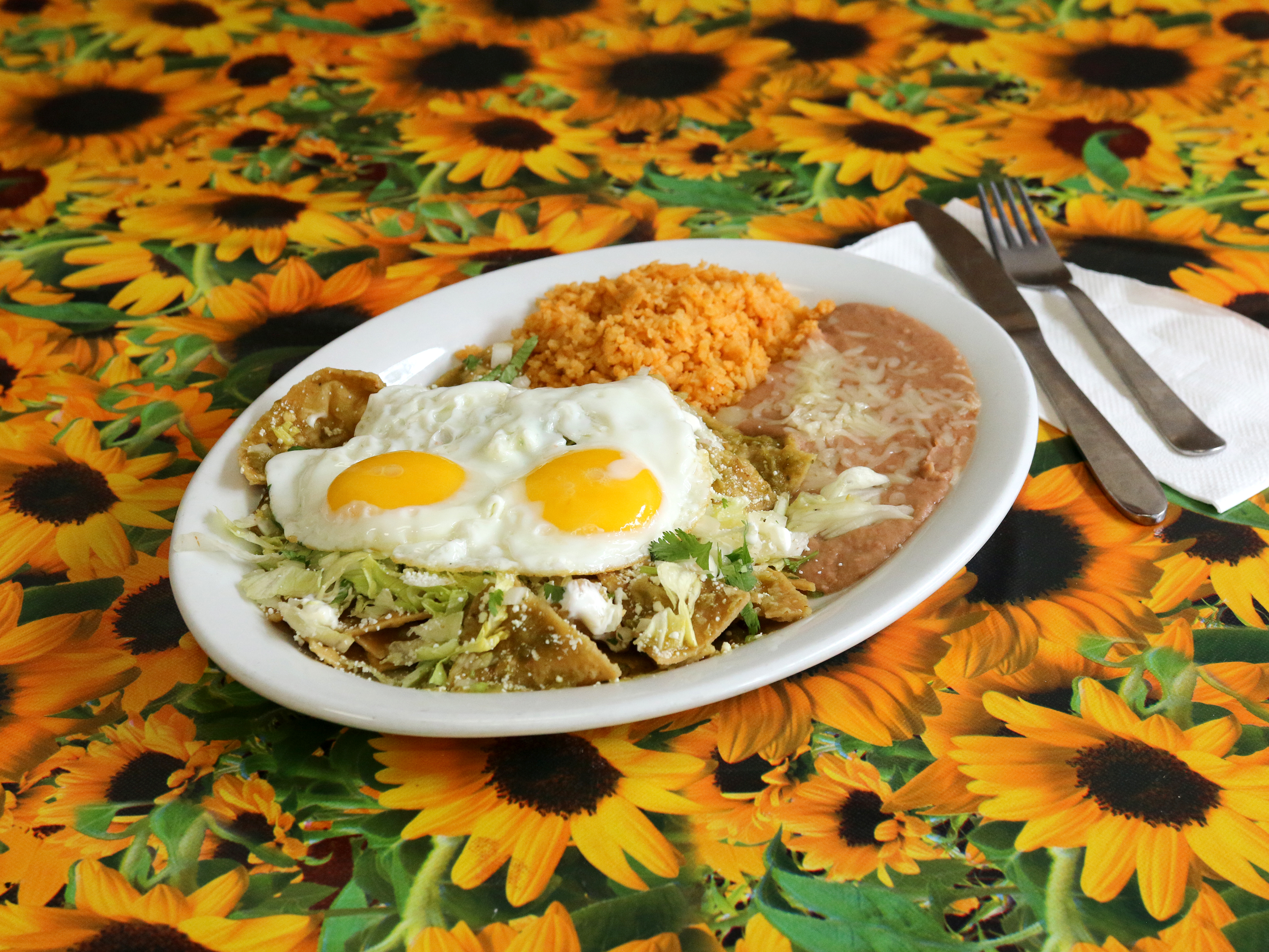 Order Con Chilaquiles Breakfast Plate food online from La Rana store, Aliso Viejo on bringmethat.com