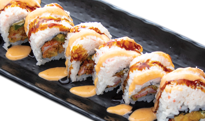 Order Crabholic roll - Cooked food online from Oki Japanese Grill store, Plano on bringmethat.com