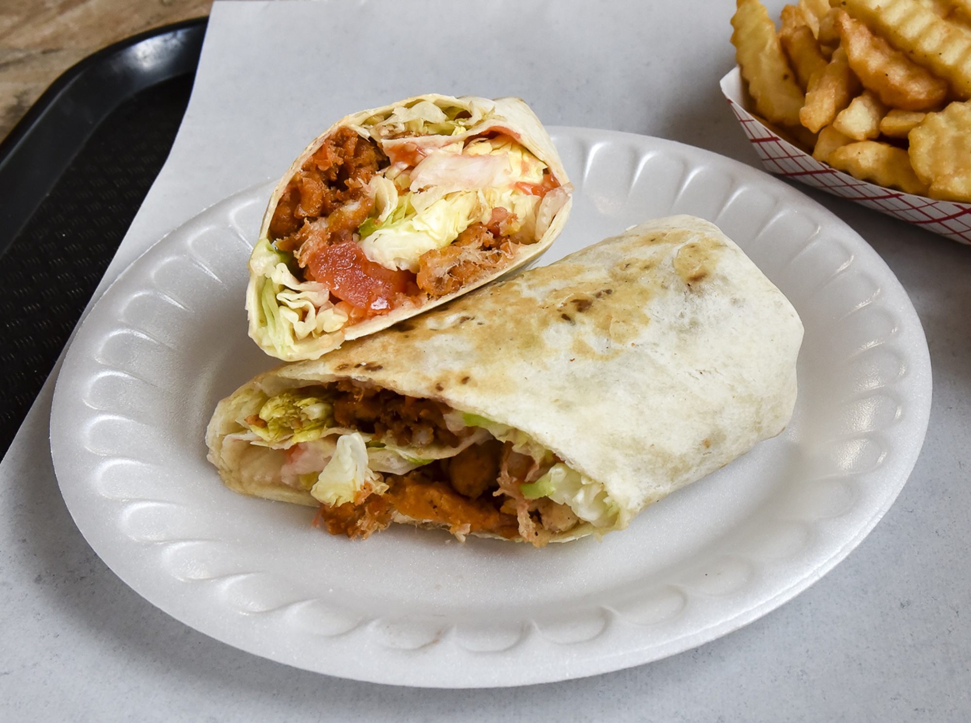 Order Buffalo Chicken Wrap food online from Perinton Hots store, Fairport on bringmethat.com