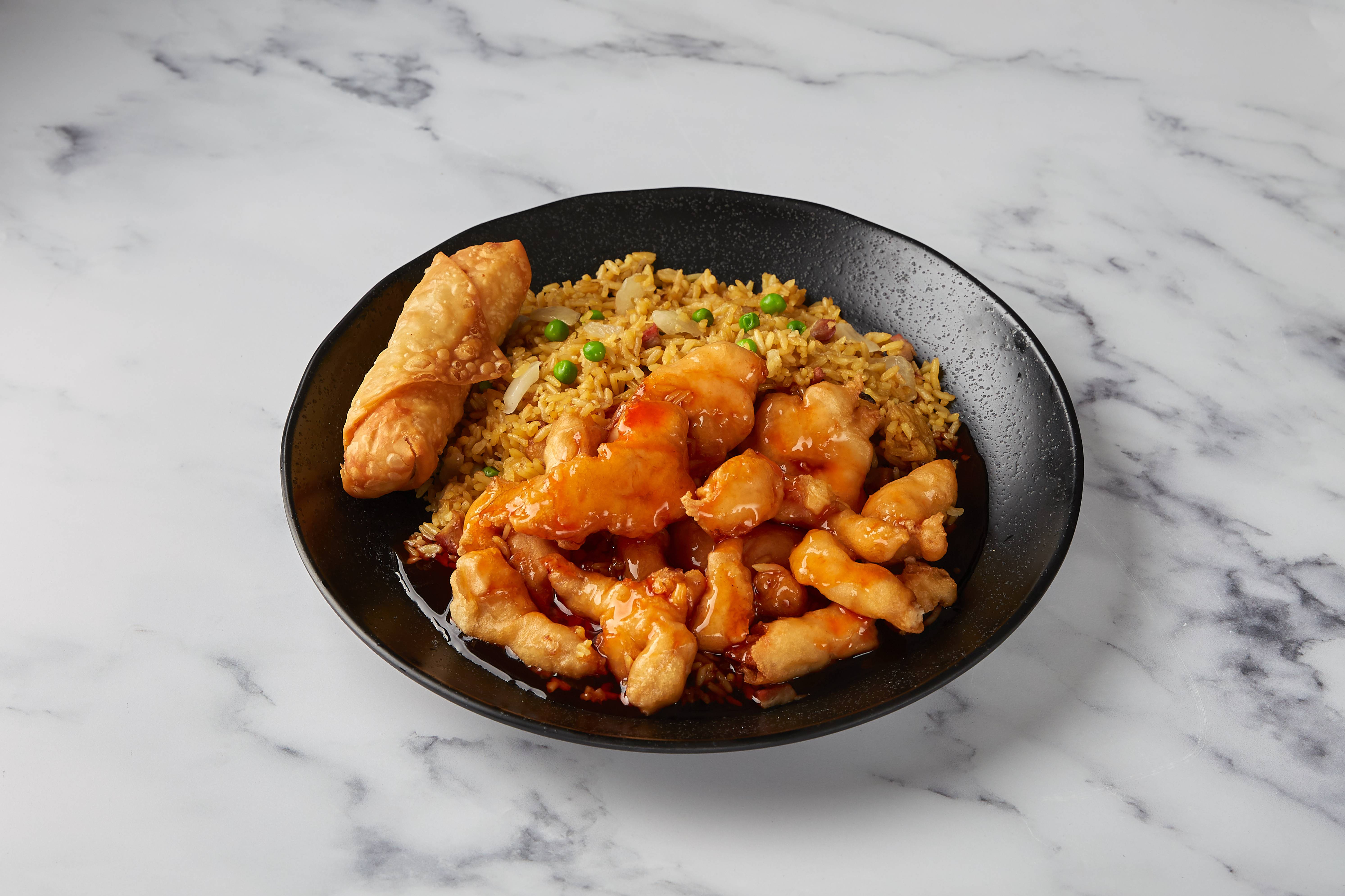 Order C5. Sweet and Sour Chicken Combo P IIIlatter food online from New China Express store, Newport News on bringmethat.com