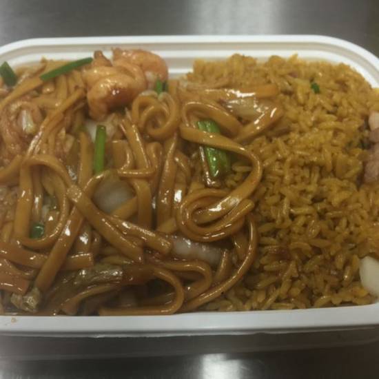 Order C3. Shrimp Lo Mein Combo food online from China King store, St. Louis on bringmethat.com