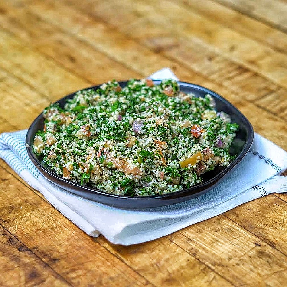 Order 8 oz. Tabouleh food online from Ani Takeout store, Belmont on bringmethat.com