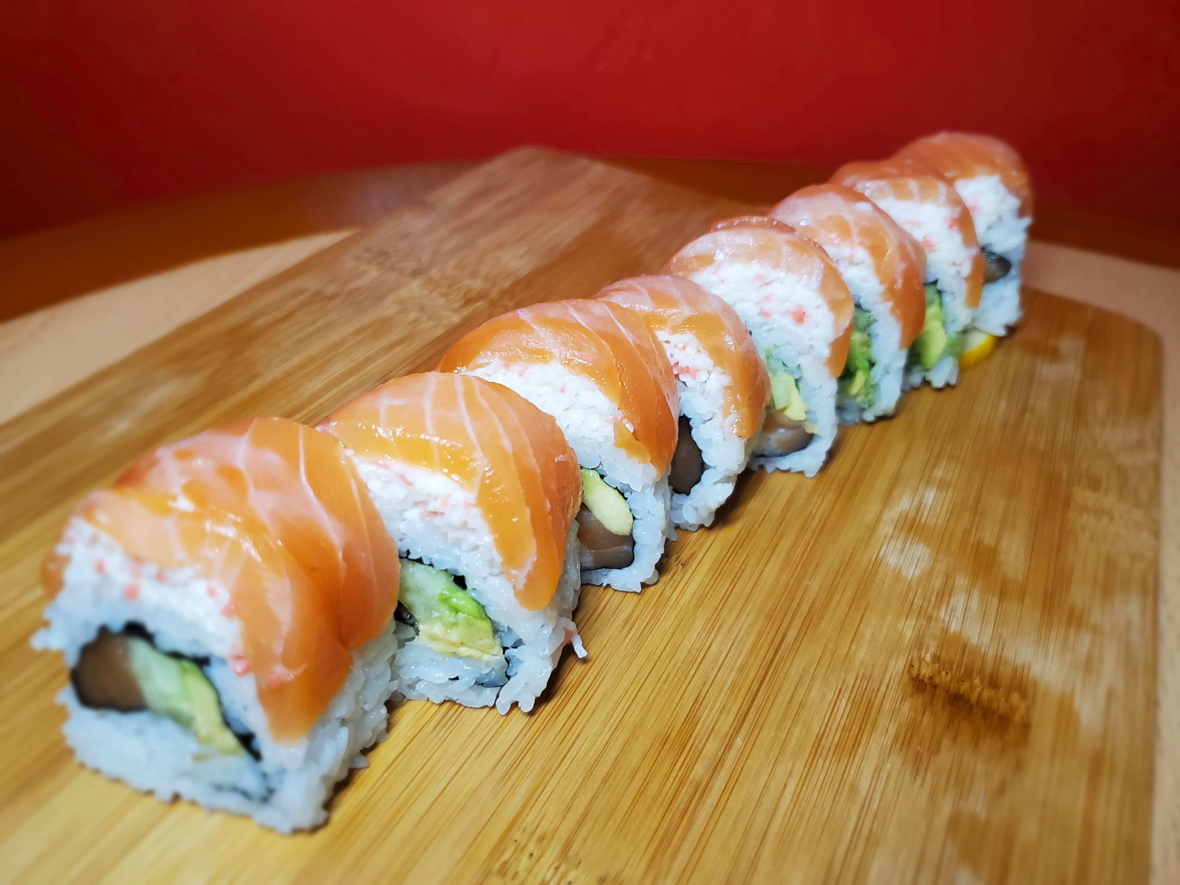 Order King Salmon Roll food online from Yummykoreangrill.com store, Las Vegas on bringmethat.com
