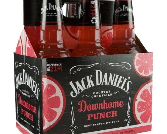 Order Jack Daniel's Country Cocktails Downhome Punch 6pk/ 10 oz. bottles food online from Central Liquor Market store, Los Angeles on bringmethat.com