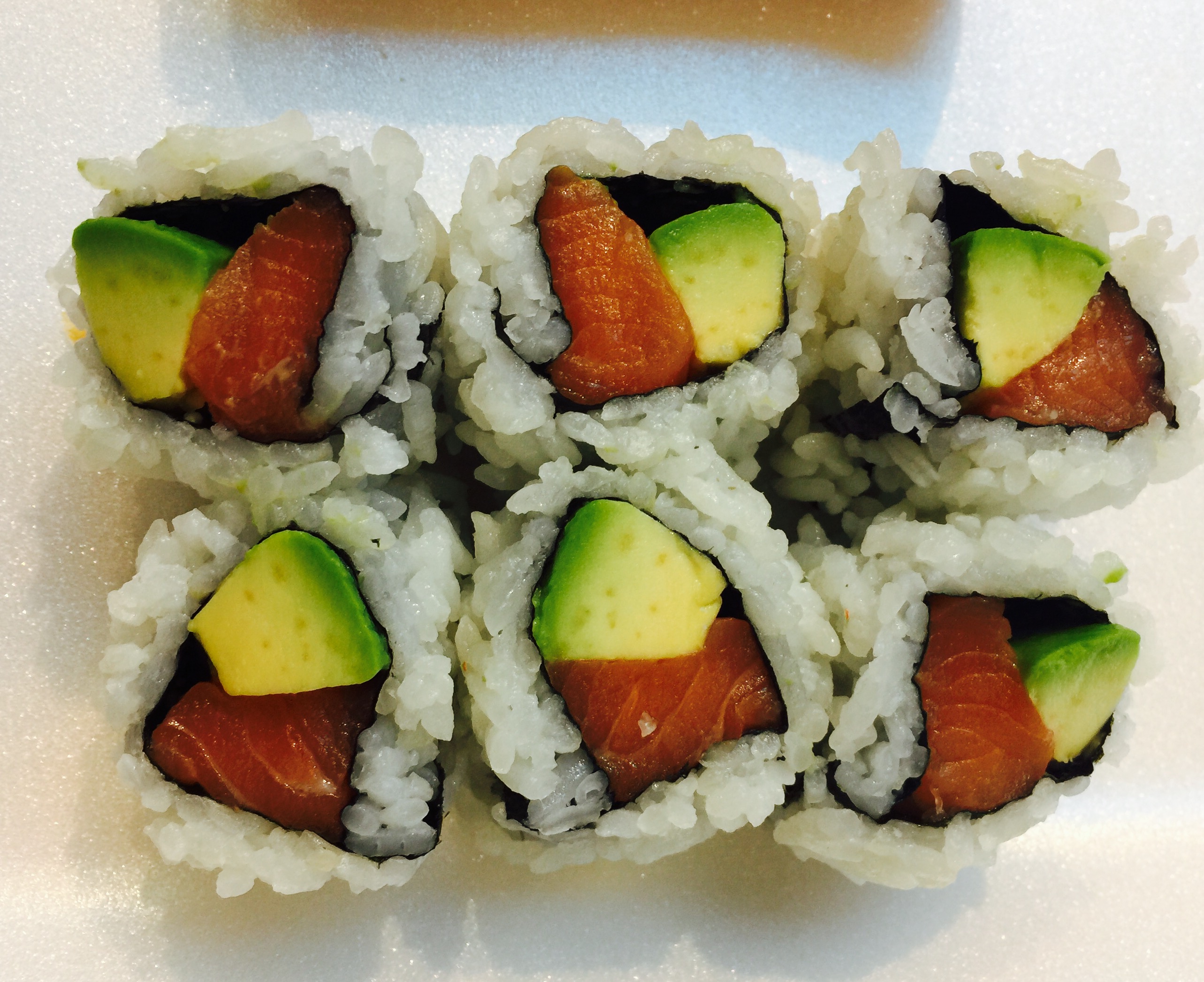 Order R13. Salmon Avocado Roll food online from iSushi store, Silver Spring on bringmethat.com