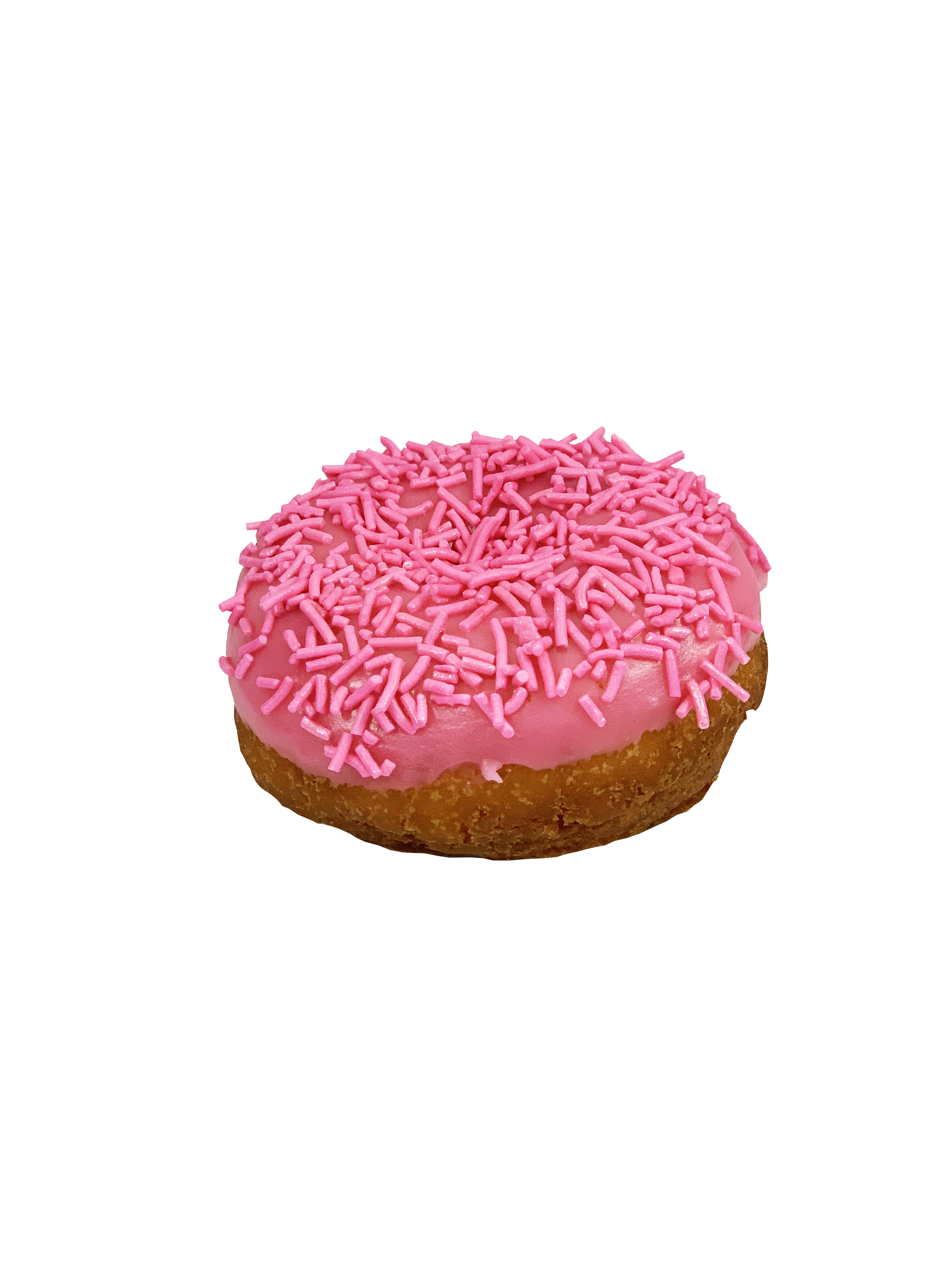 Order Pink Sprinkles Iced Cake Donut food online from Randy Donuts store, Bakersfield on bringmethat.com