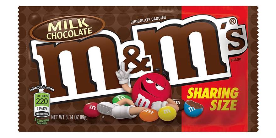 Order M&M Milk Chocolate King Size 3.14 oz food online from Extra Mile 3062 store, Vallejo on bringmethat.com