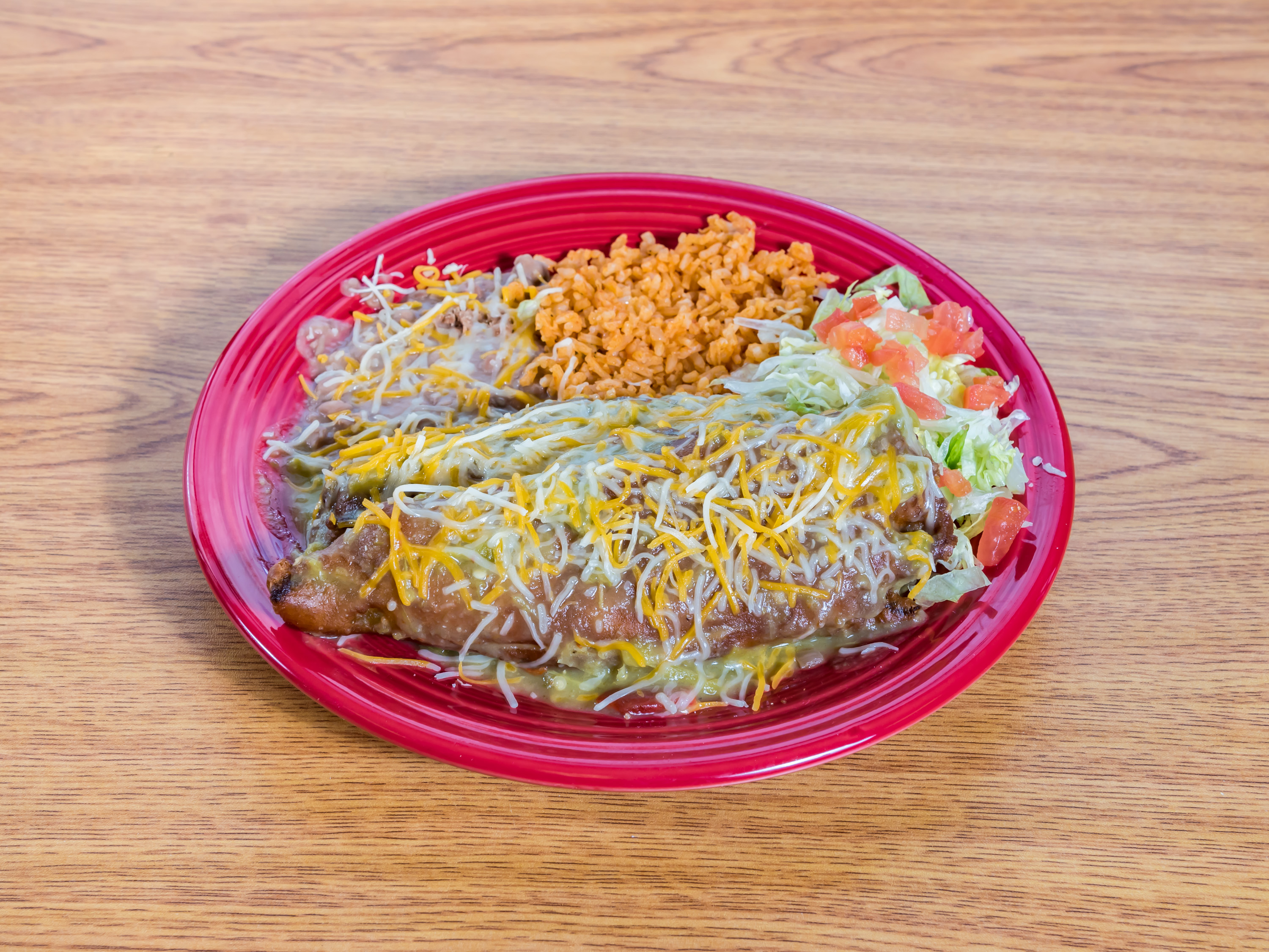 Order Chile Relleno Plate food online from Burrito Express store, Albuquerque on bringmethat.com