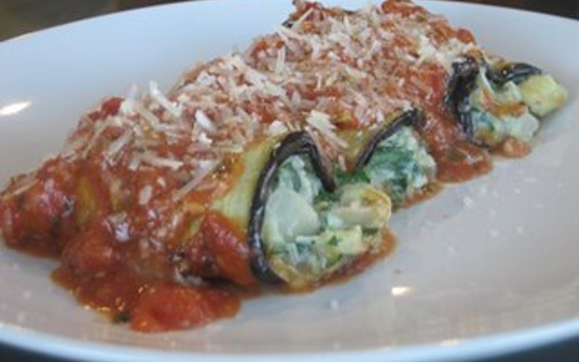 Order Eggplant Manicotti - Entree food online from Pino's Pizzeria store, Easton on bringmethat.com