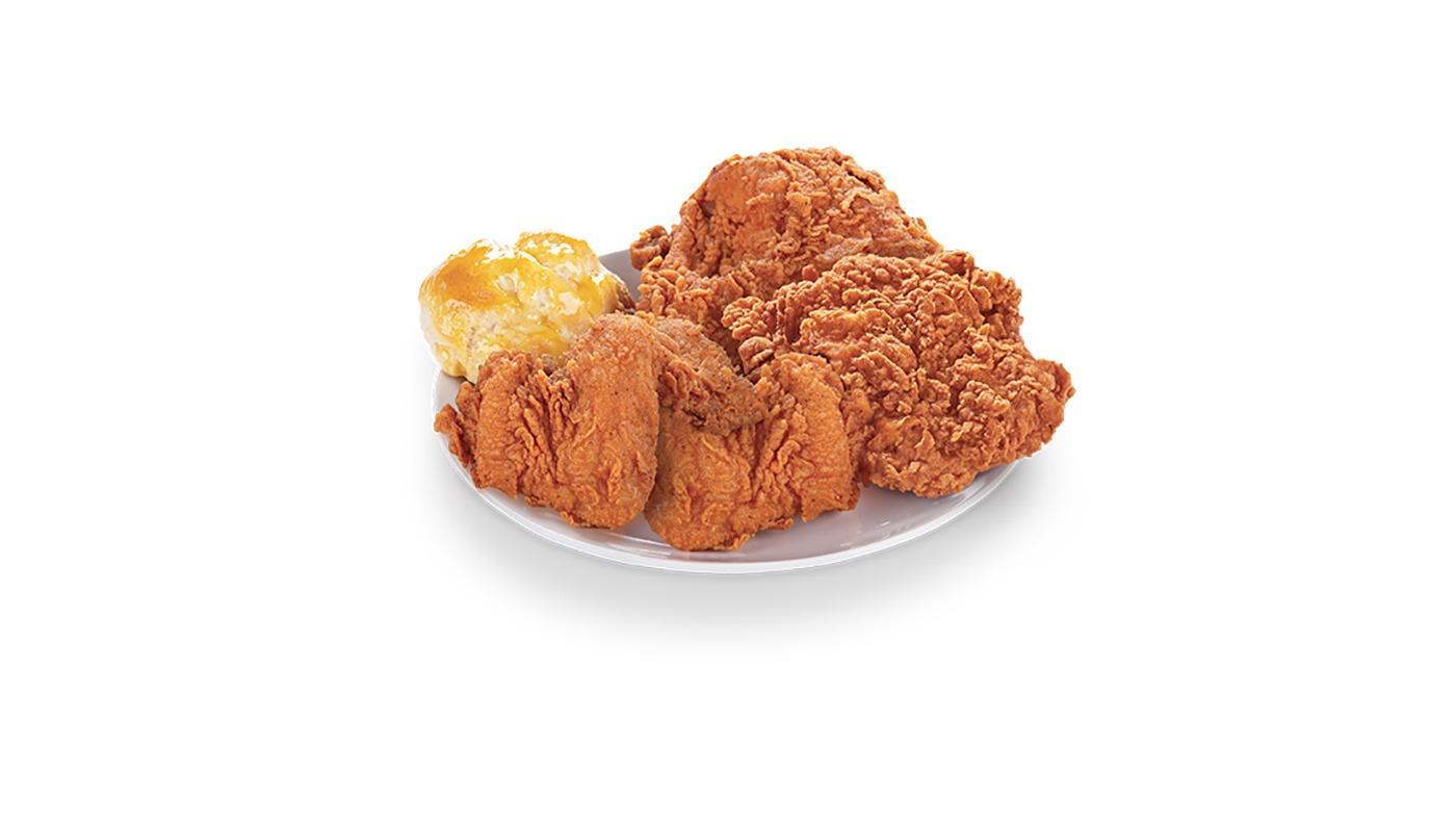 Order 4 Pieces Dark Chicken ＆ Biscuit food online from Krispy Krunchy Chicken store, Modesto on bringmethat.com
