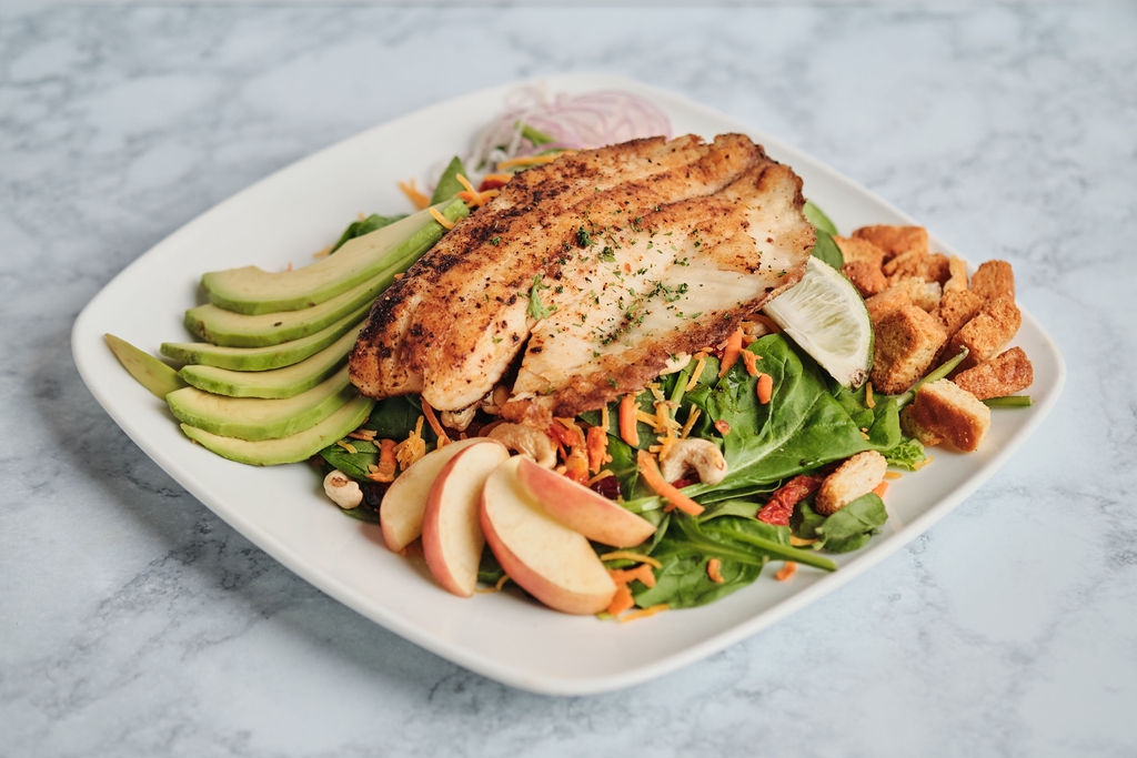 Order Tilapia/Autumn Salad food online from Orchid City Fusion Cafe store, Arlington on bringmethat.com