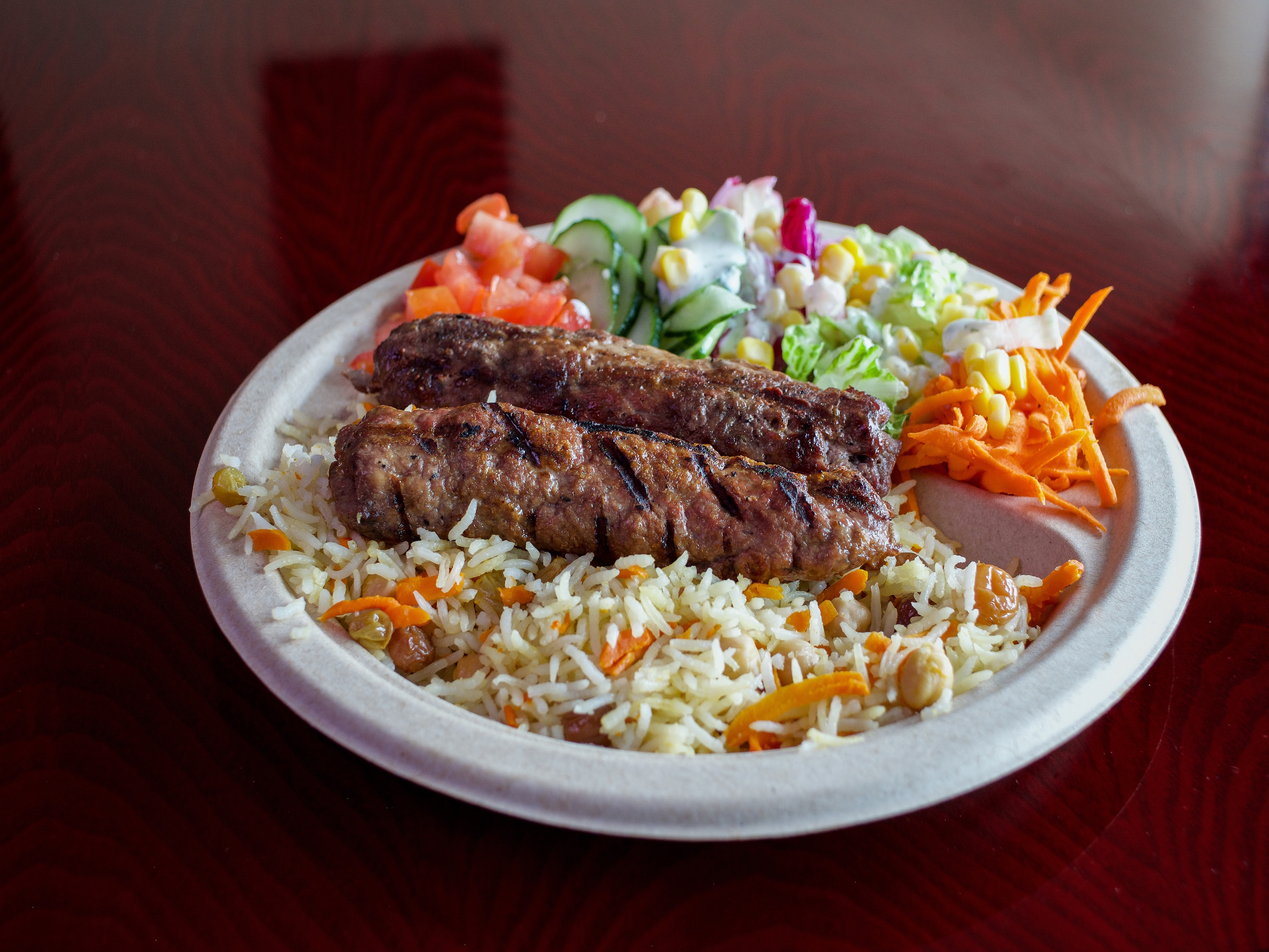 Order 5. Adana Kebab Plate food online from Sams Kebab & Gyros store, Concord on bringmethat.com
