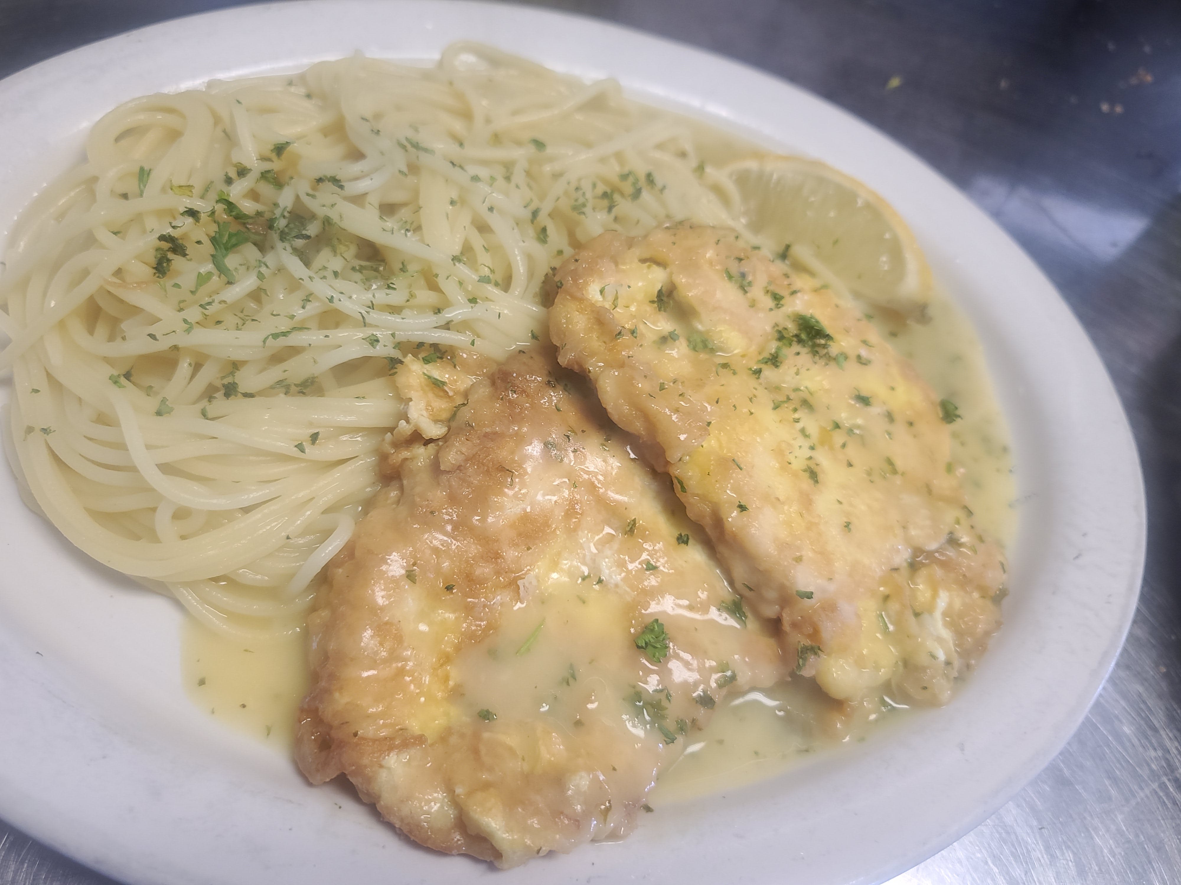 Order Chicken Francese - Entree food online from Brother Pizza Pasta & Sub store, Harrisonburg on bringmethat.com