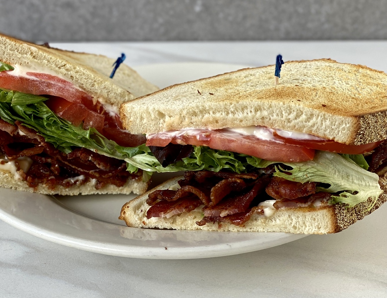 Order Bacon, Lettuce, Tomato Sandwich food online from Rolling Pin Cafe store, Westwood on bringmethat.com