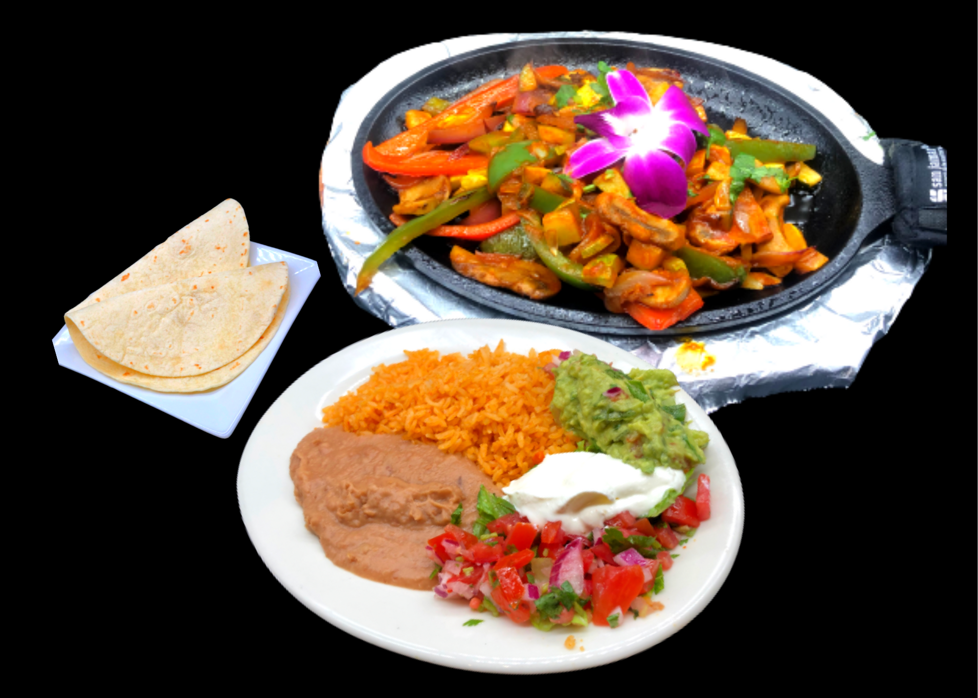 Order Vegetable Fajitas food online from Salsa Y Brasa Restaurant store, New Rochelle on bringmethat.com