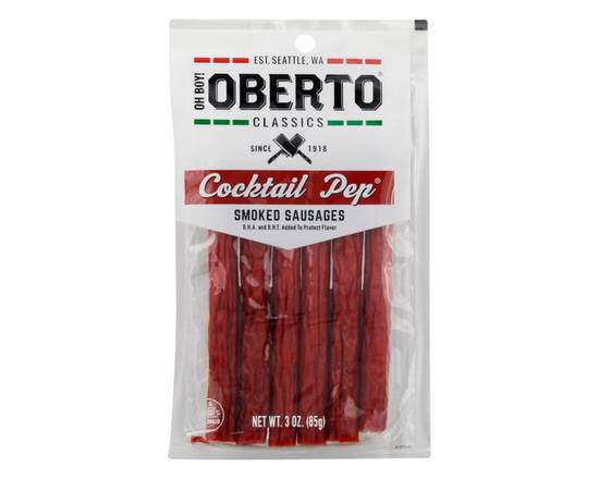 Order Oberto Cocktail Pep Smoked Sausage Stick 3oz food online from Rocket store, City Of Industry on bringmethat.com