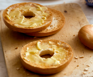 Order Bagel with Butter food online from Rich Bagels store, Sandy on bringmethat.com