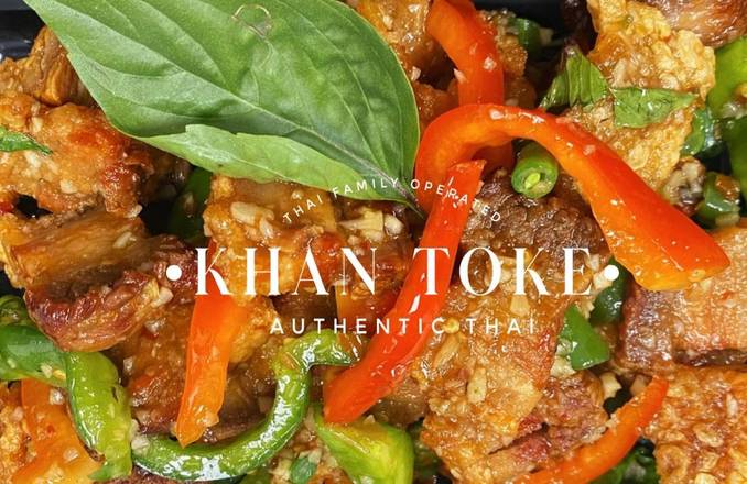 Order Crispy Pork Kaprao food online from Khan Toke Authentic Thai store, Denver on bringmethat.com