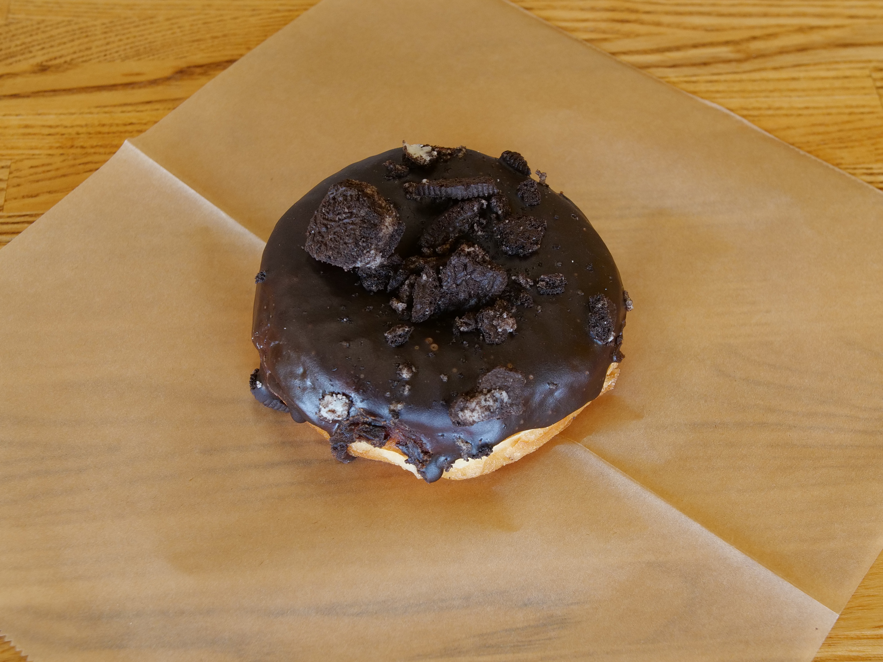 Order Oreo Raised Donut food online from The Donut House store, Aurora on bringmethat.com