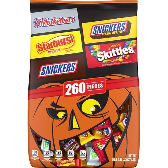 Order SNICKERS, SKITTLES, STARBURST & 3 MUSKETEERS Assorted Bulk Halloween Candy Variety Pack, 80.36 OZ food online from CVS store, CERRITOS on bringmethat.com