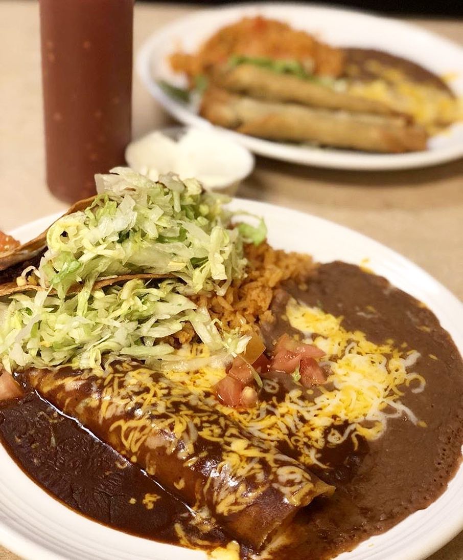 Order 1. Taco, Cheese Enchilada, Rice and Beans food online from Someburros store, Phoenix on bringmethat.com