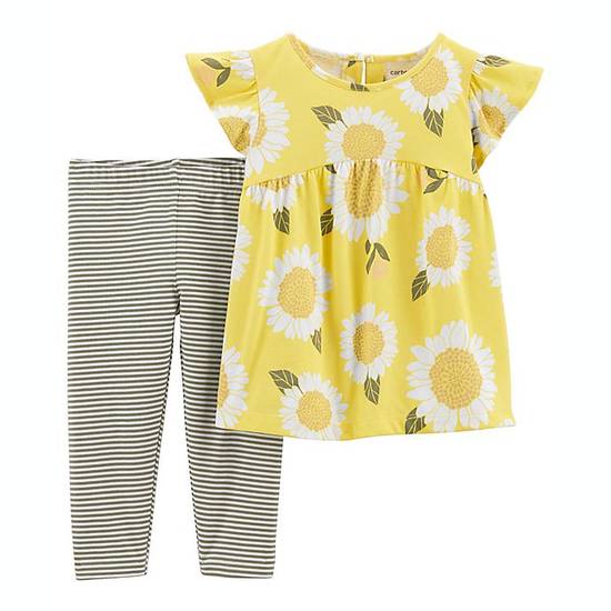 Order carter's® Size 6M 2-Piece Sunflower Top and Legging Set food online from Bed Bath & Beyond store, Lancaster on bringmethat.com