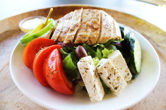 Order Greek Chicken Salad food online from The Patio store, Lombard on bringmethat.com
