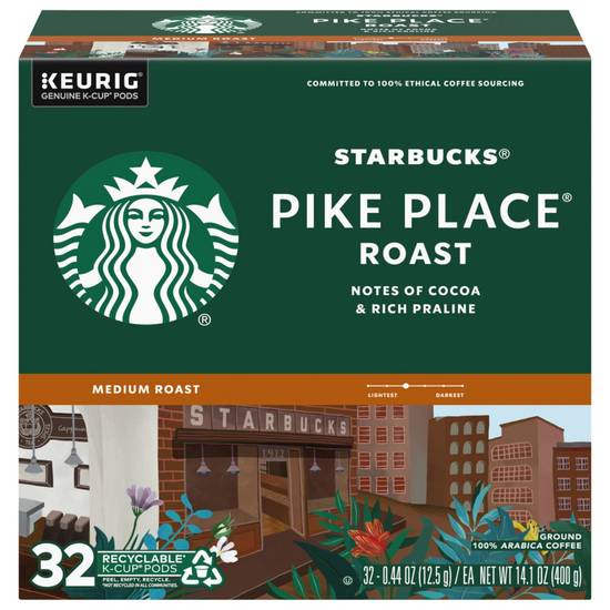 Order Starbucks Pike Place Medium Roast Coffee, K-Cup Pods, 32 CT food online from CVS store, ROCKFORD on bringmethat.com