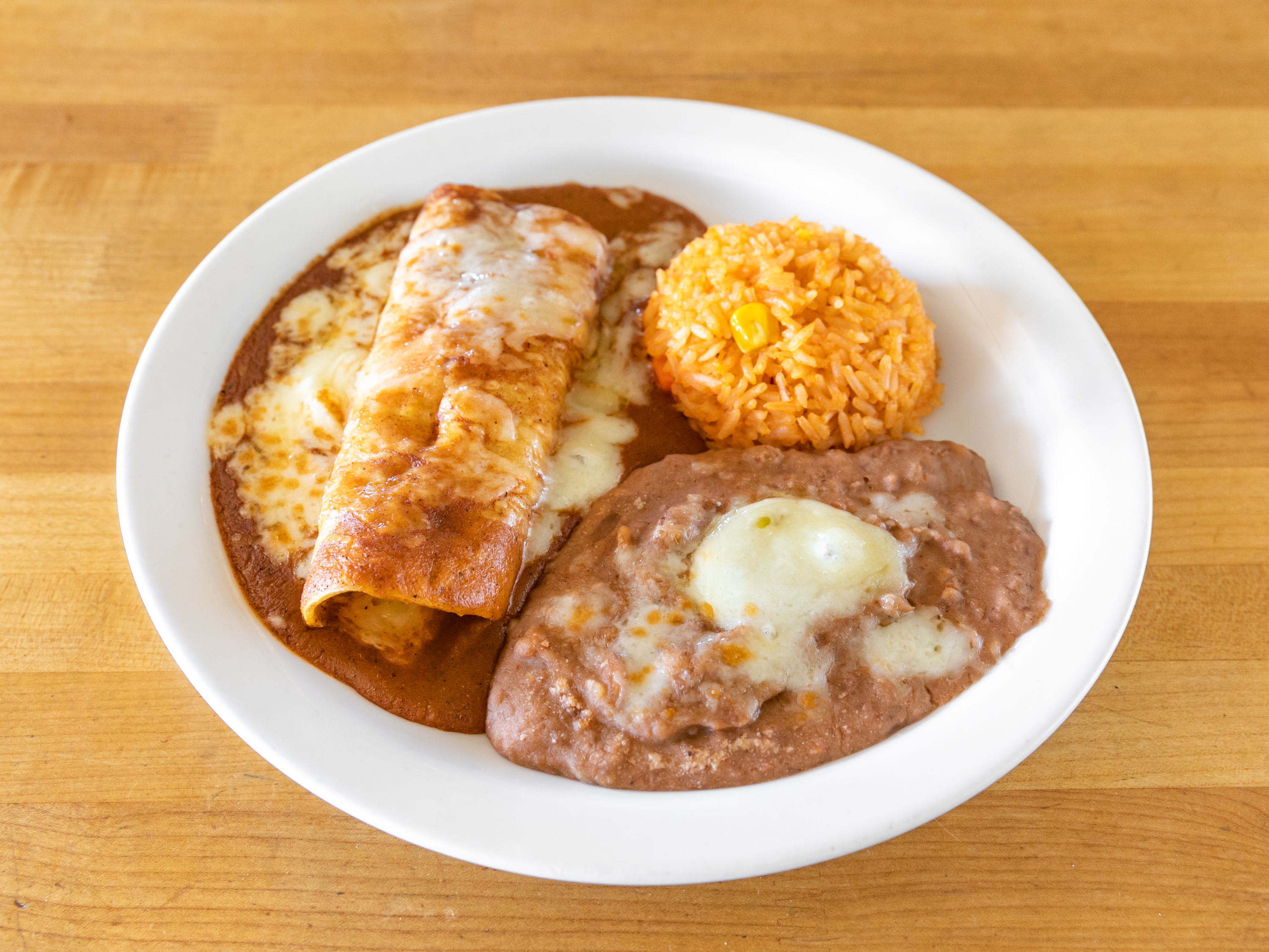 Order One Enchilada Combination food online from Casa Don Diego store, Chula Vista on bringmethat.com
