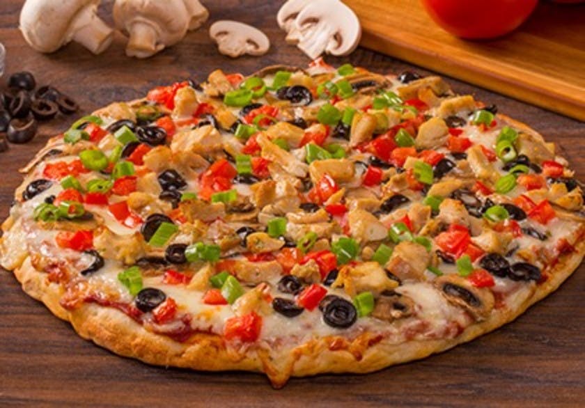 Order Robbers Roost Pizza - Small 10" (10 Slices) food online from Mountain Mike Pizza store, Alameda on bringmethat.com
