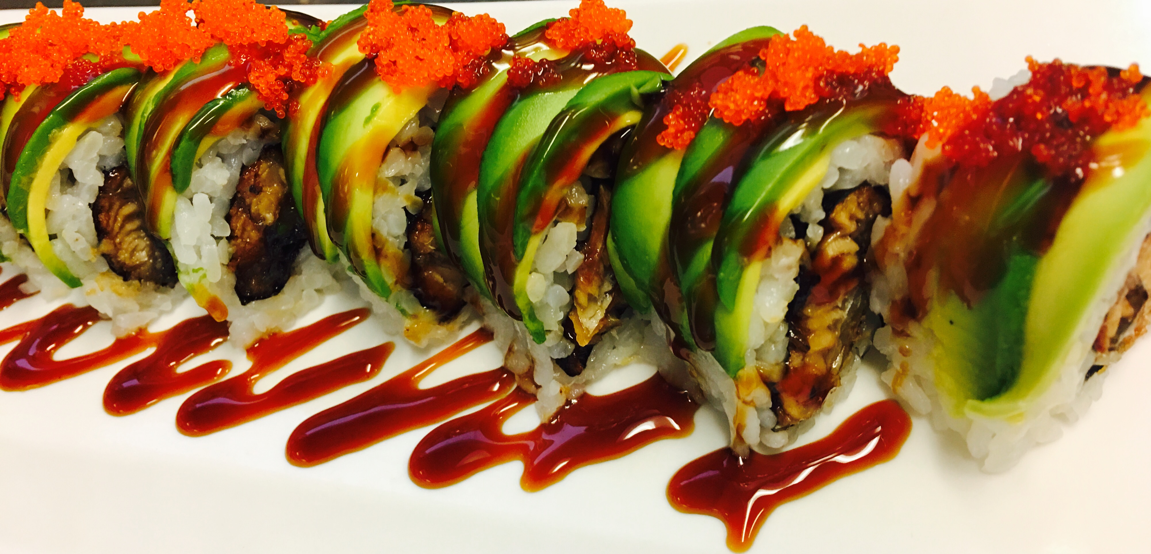 Order H10. Caterpillar Roll food online from Asakuma Sushi Delivery-Marina Del Rey store, Los Angeles on bringmethat.com