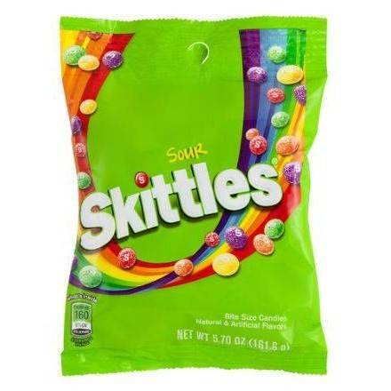 Order Skittles Sour Candy Share Size (5.7 oz) food online from Light Speed Market store, Marietta on bringmethat.com