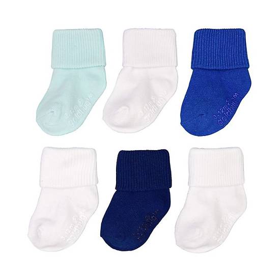 Order goldbug™ Size 12-24M 6-Pack Folded Cuff Socks in Blue/White food online from Bed Bath & Beyond store, Lancaster on bringmethat.com