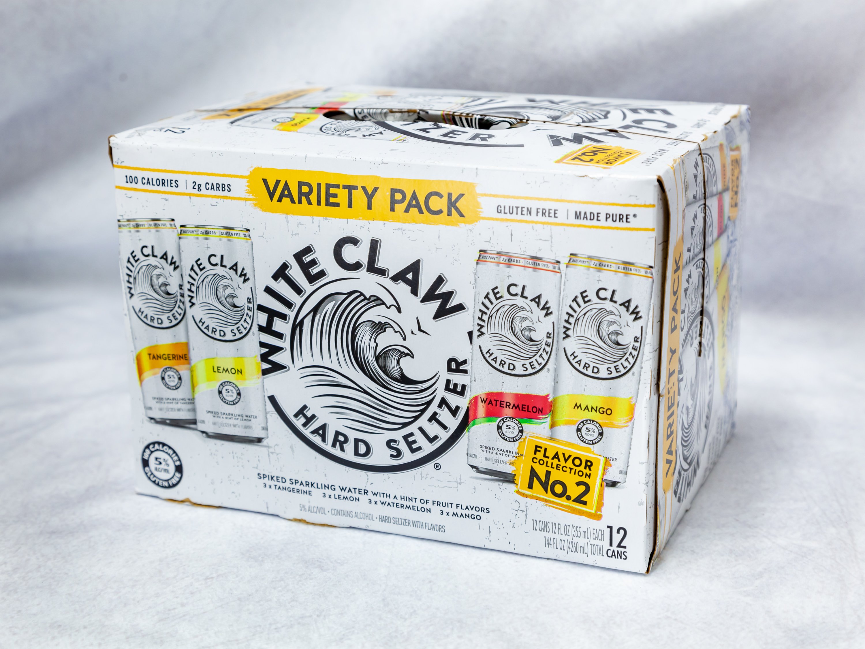Order 12 Pack Can White Claw Variety Pack No.2 Mango,Lemon, Watermelon, Tangerine food online from Gallaghers Drive-In Liquor store, Oakland on bringmethat.com