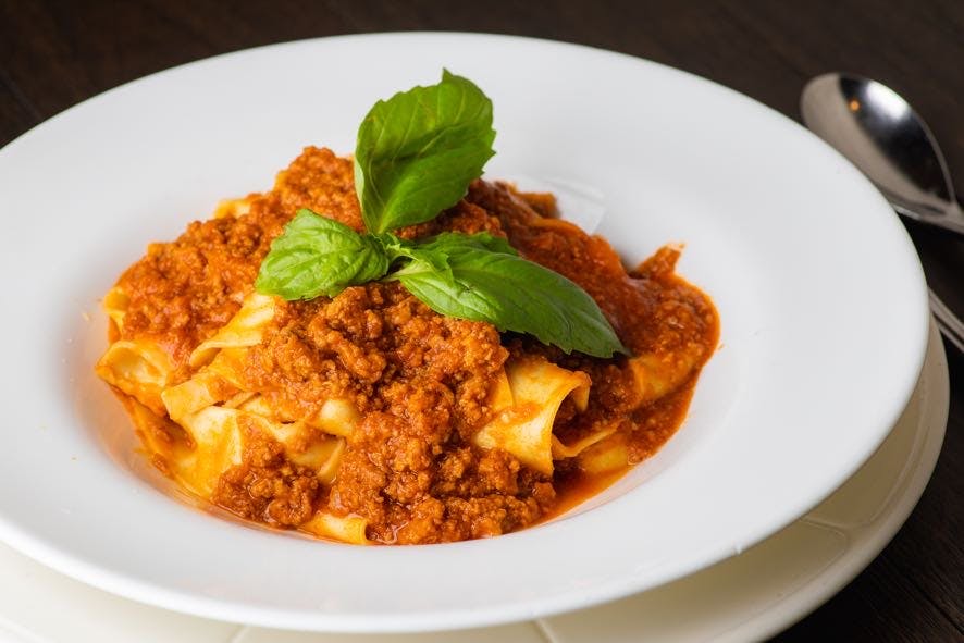 Order Pappardelle Bolognese - Risotto & Homemade Pasta food online from Chazz Palminteri Italian Restaurant store, White Plains on bringmethat.com