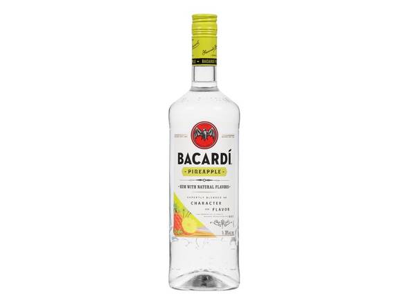 Order BACARDÍ Pineapple Flavored White Rum - 1L Bottle food online from Josh Wines & Liquors Inc store, New York on bringmethat.com