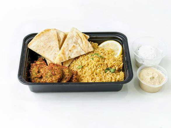 Order Falafel Platter (Includes Sauces) food online from 2delicious store, Dover on bringmethat.com