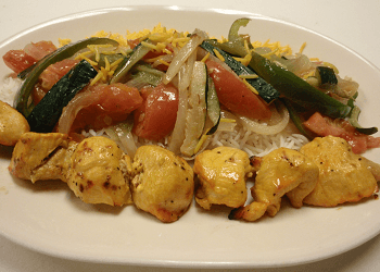 Order  16. Sauteed Vegetables with Rice and Chicken food online from Caspian store, Gaithersburg on bringmethat.com
