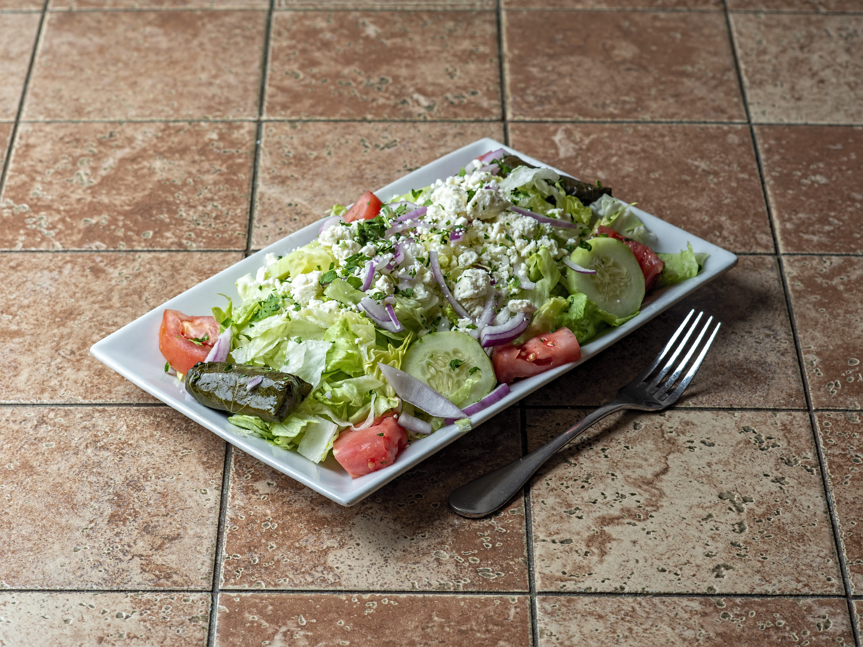 Order Grilled Seafood Salad food online from Zorba Greek Eatery store, Wayne on bringmethat.com