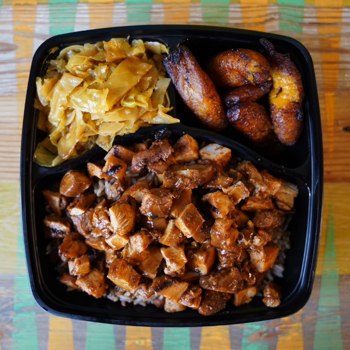 Order JERK CHICKEN BOX food online from Irie Jamaican Kitchen store, Cleveland on bringmethat.com