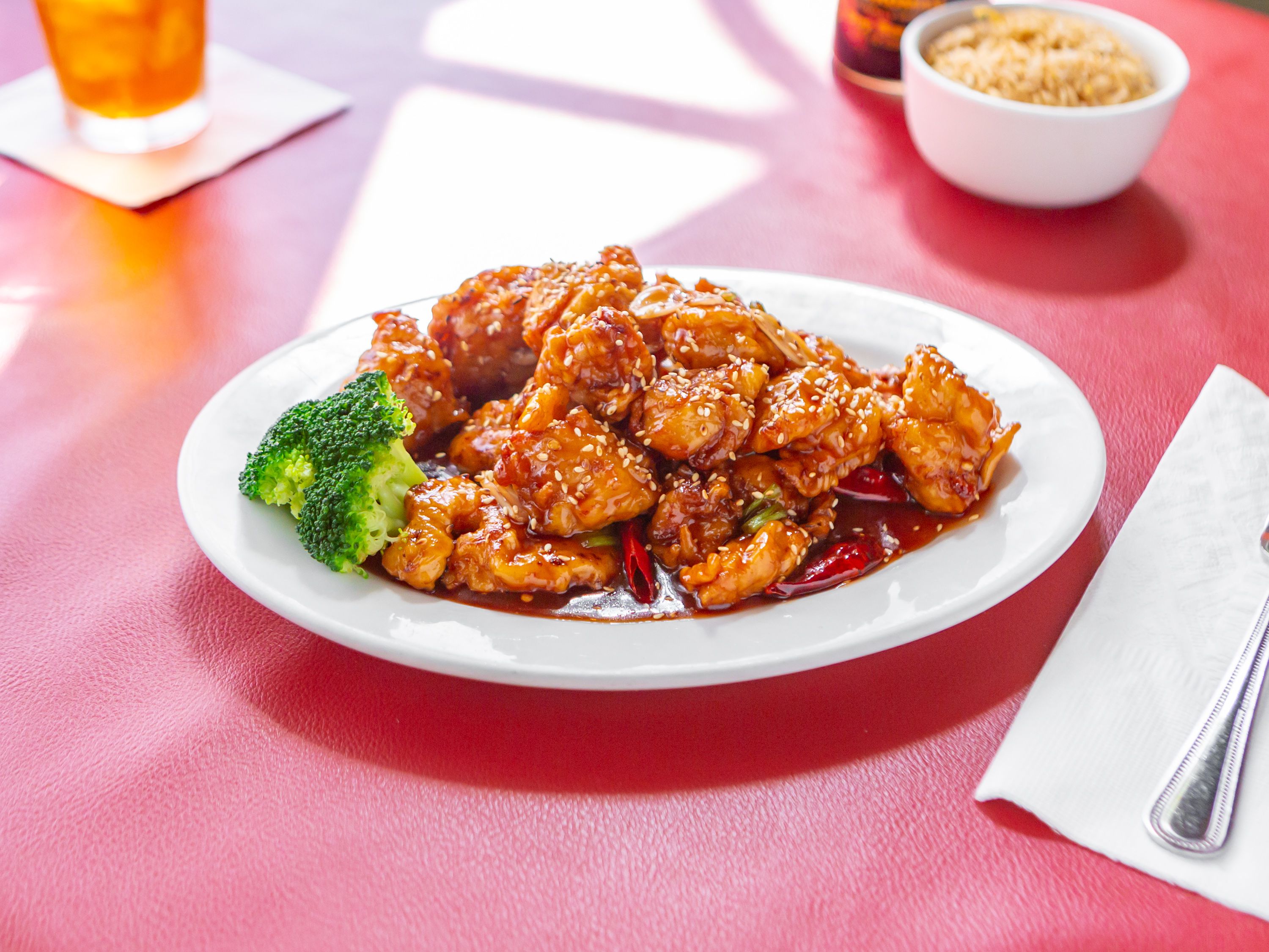 Order Sesame Chicken food online from Tang's Pacific Bistro store, Ft. Worth on bringmethat.com