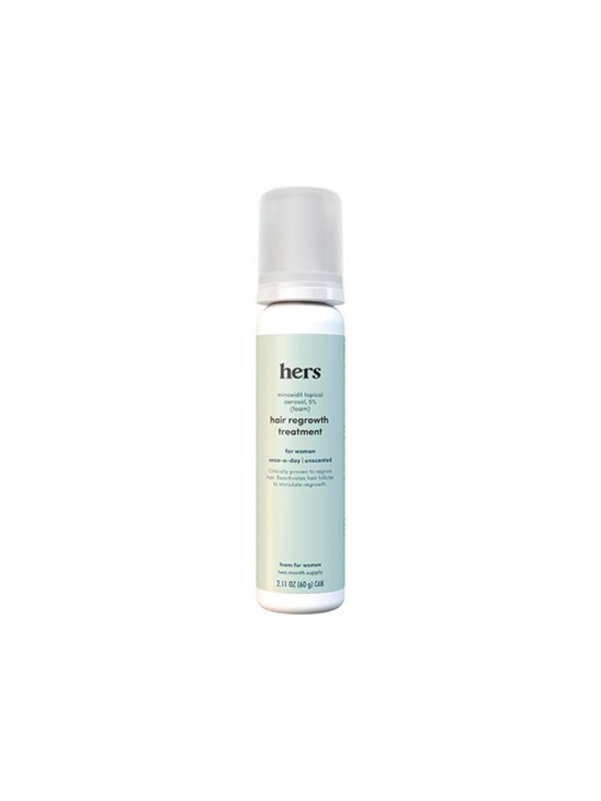 Order hers minoxidil 5% foam - extra strength topical hair regrowth solution for women (2 oz) food online from Stock-Up Mart store, Los Angeles on bringmethat.com