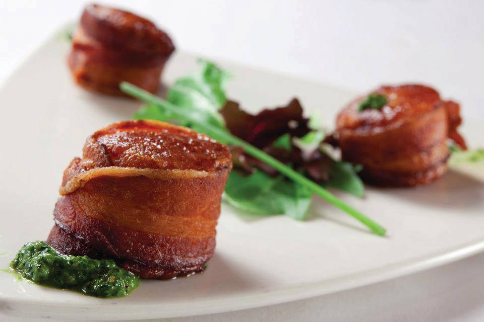 Order Bacon-Wrapped Scallops food online from Mahogany Prime Steakhouse store, Oklahoma City on bringmethat.com
