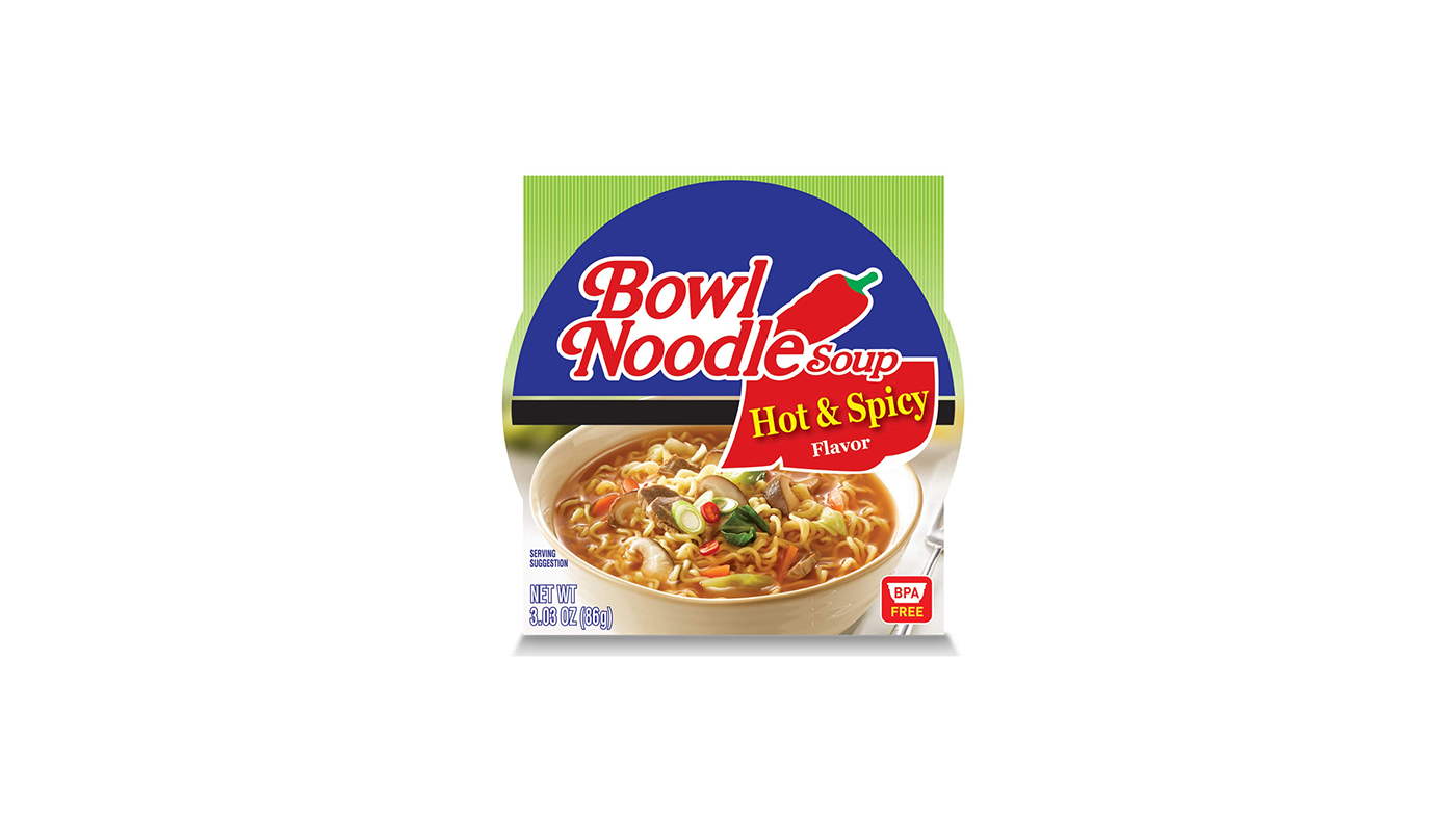 Order Shin Instant Noodle Bowl Hot & Spicy food online from Chevron Extramile store, Fountain Valley on bringmethat.com
