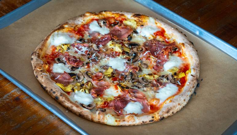 Order Capricciosa | 16" food online from Desano Pizzeria store, Austin on bringmethat.com