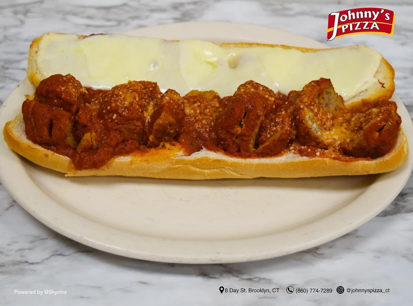 Order Meatball Grinder - Small food online from Johnny's Pizza store, Brooklyn on bringmethat.com